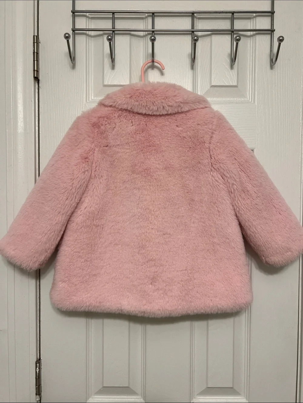 Janie and Jack Little Girls Pink Faux Fur Coat - Charming Outerwear